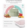 BAGSMART Lunch Bag Women, Double Deck Insulated Lunch Box, Camel(Sage Green)