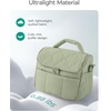 BAGSMART Lunch Bag Women, Double Deck Insulated Lunch Box, Camel(Sage Green)