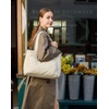BAGSMART Lunch Bag Women Large Lunch Box Insulated Tote Bag with Multi-Pockets Quilted Puffy Tote for Work, Outdoors(05-Gray)