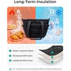 BAGSMART Lunch Bag Women Small Insulated Tote with Lunch Compartment Quilted Lightweight Puffy Tote Bag for Work, Travel, Outdoor, Camel(Beige + Black)