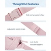 BAGSMART Puffy Fanny Packs for Women Belt Bag with Adjustable Strap(2-Pink)