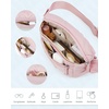 BAGSMART Puffy Fanny Packs for Women Belt Bag with Adjustable Strap(2-Pink)
