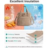 BAGSMART Puffy Insulated Lunch Bag, Lightweight Large 14L Double Deck Camel(Sage Green)