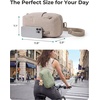 BAGSMART Small Crossbody Bags for Women, Puffer Sling Bag Fanny Packs(Brown)