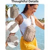 BAGSMART Small Crossbody Bags for Women, Puffer Sling Bag Fanny Packs(Camel)
