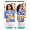 BAGSMART Small Crossbody Bags for Women, Puffer Sling Bag Fanny Packs(Chocolate)