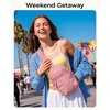 BAGSMART Small Crossbody Bags for Women, Puffer Sling Bag Fanny Packs(Coral)