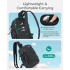 BAGSMART Small Crossbody Sling Bag, Crossbody Daypack, Chest Shoulder Bag Hiking Small Backpack for Casual Travel Sport(Black)