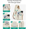 BAGSMART Small Crossbody Sling Bag for Men Women, Small Sling Backpack Shoulder Bag, Anti-Theft Chest Daypack(Beige)