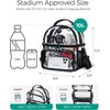 BAGSMART Stadium Approved Clear Bag 12″x6″x12″, Double Deck Lunch Box, Convertible to Backpack, Waterproof PVC, Pink(Dusky Pink)