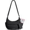 BAGSMART Crossbody Purses for Women with Adjustable Strap Small Puffer bag(Black)
