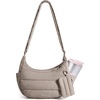 BAGSMART Crossbody Purses for Women with Adjustable Strap Small Puffer bag(Camel)