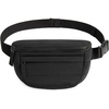 BAGSMART Fanny Packs for Women Cross Body, Quilted Puffy Belt Bag with Pockets, Fashion Waist Packs for Traveling Hiking Black(Z-Black)