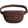BAGSMART Fanny Packs for Women Cross Body, Quilted Puffy Belt Bag with Pockets, Fashion Waist Packs for Traveling Hiking Black(Z-Coffee Brown)