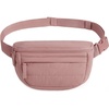 BAGSMART Fanny Packs for Women Cross Body, Quilted Puffy Belt Bag with Pockets, Fashion Waist Packs for Traveling Hiking Black(Z-Dark Pink)