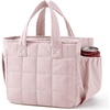 BAGSMART Lunch Bag Men’s Small Cool Quilted Insulated Leakproof Lightweight(Blush Pink)