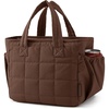 BAGSMART Lunch Bag Men’s Small Cool Quilted Insulated Leakproof Lightweight(Coffee Brown)