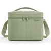 BAGSMART Puffy Insulated Lunch Bag, Lightweight Large 14L Double Deck Camel(A-Sage Green)