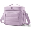 BAGSMART Puffy Insulated Lunch Bag, Lightweight Large 14L Double Deck Camel(Amethyst Lavender)