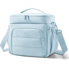 BAGSMART Puffy Insulated Lunch Bag, Lightweight Large 14L Double Deck Camel(Blue)