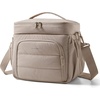 BAGSMART Puffy Insulated Lunch Bag, Lightweight Large 14L Double Deck Camel(Camel)