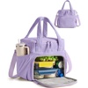 BAGSMART Puffy Insulated Lunch Bag, Lightweight Large 14L Double Deck Camel(Lavender Purple)