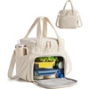 BAGSMART Puffy Insulated Lunch Bag, Lightweight Large 14L Double Deck Camel(Natural Beige)