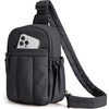 BAGSMART Small Crossbody Bags for Women, Puffer Sling Bag Fanny Packs(Black)