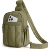 BAGSMART Small Crossbody Bags for Women, Puffer Sling Bag Fanny Packs(Green)