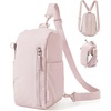 BAGSMART Small Crossbody Bags for Women, Puffer Sling Bag Fanny Packs(Light Pink)
