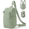BAGSMART Small Crossbody Bags for Women, Puffer Sling Bag Fanny Packs(Olive Green)