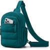 BAGSMART Small Sling Bag for Women, Puffer Crossbody Bag Hobo Handbag(Deep Marina)