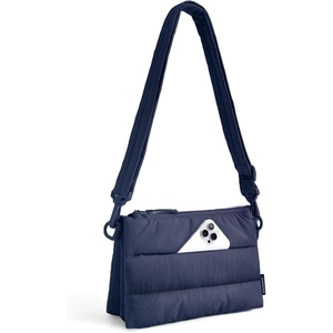 BAGSMART Cross Body Purse, Medium Crossbody Bags for Women Travel Purse, 4.3L Puffy Handbag Wallet with RFID Blocking Slots(Navy Blue)