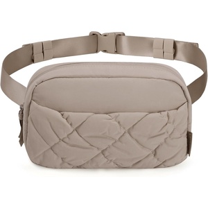 BAGSMART Puffy Fanny Packs for Women Belt Bag with Adjustable Strap(Camel)