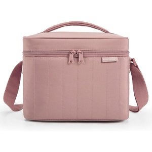 BAGSMART Puffy Insulated Lunch Bag, Lightweight Large 14L Double Deck Camel(A-Dusky pink)