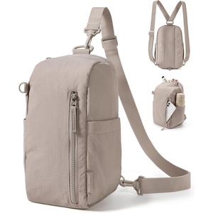 BAGSMART Small Crossbody Bags for Women, Puffer Sling Bag Fanny Packs(Brown)
