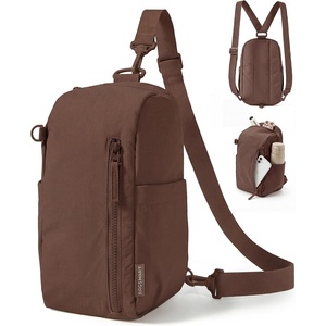 BAGSMART Small Crossbody Bags for Women, Puffer Sling Bag Fanny Packs(Coffee)