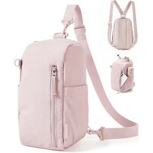 BAGSMART Small Crossbody Bags for Women, Puffer Sling Bag Fanny Packs(Light Pink)