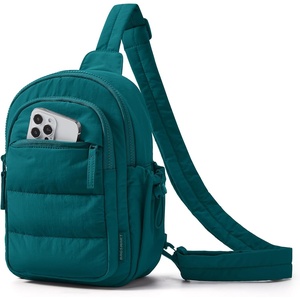 BAGSMART Small Sling Bag for Women, Puffer Crossbody Bag Hobo Handbag(Deep Marina)