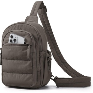 BAGSMART Small Sling Bag for Women, Puffer Crossbody Bag Hobo Handbag(Dim Gray)