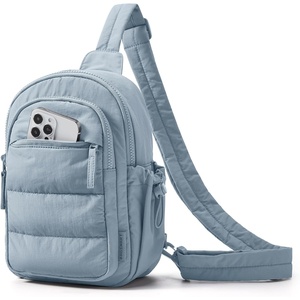 BAGSMART Small Sling Bag for Women, Puffer Crossbody Bag Hobo Handbag(French Blue)