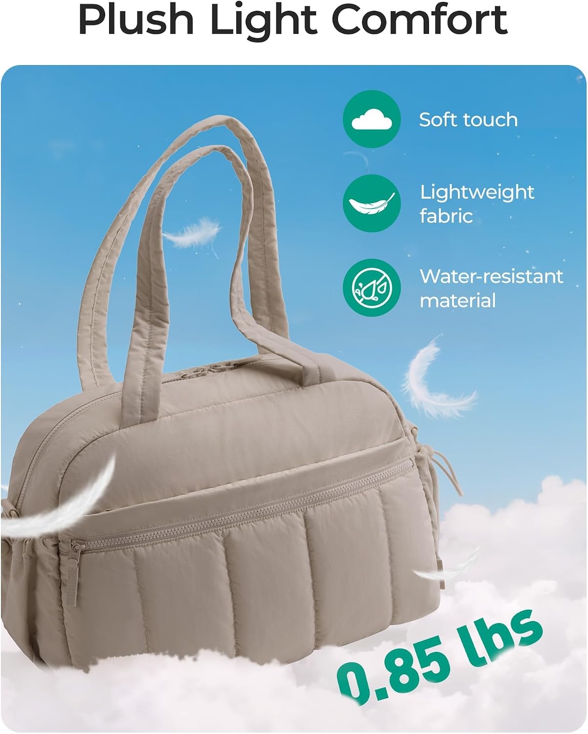 image:imageBAGSMART Duffle Bag for Travel Gym Bag for Women Weekender Carry onGrape