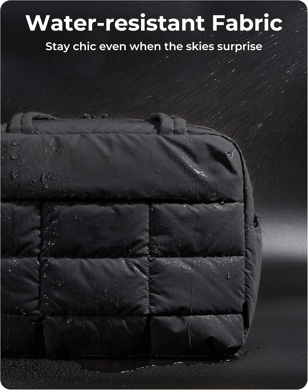 image:imageBAGSMART Gym Bag for Women Carry on Travel Duffel Bag Waterresistant Weekender with Shoe Compartment for Gym Travel Work Desert MediumMBlack