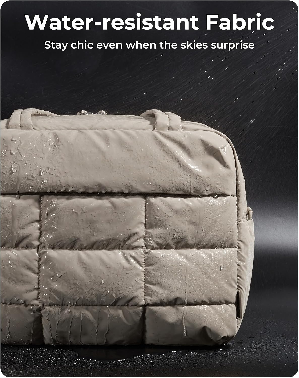 image:imageBAGSMART Gym Bag for Women Carry on Travel Duffel Bag Waterresistant Weekender with Shoe Compartment for Gym Travel Work Desert MediumMCamel