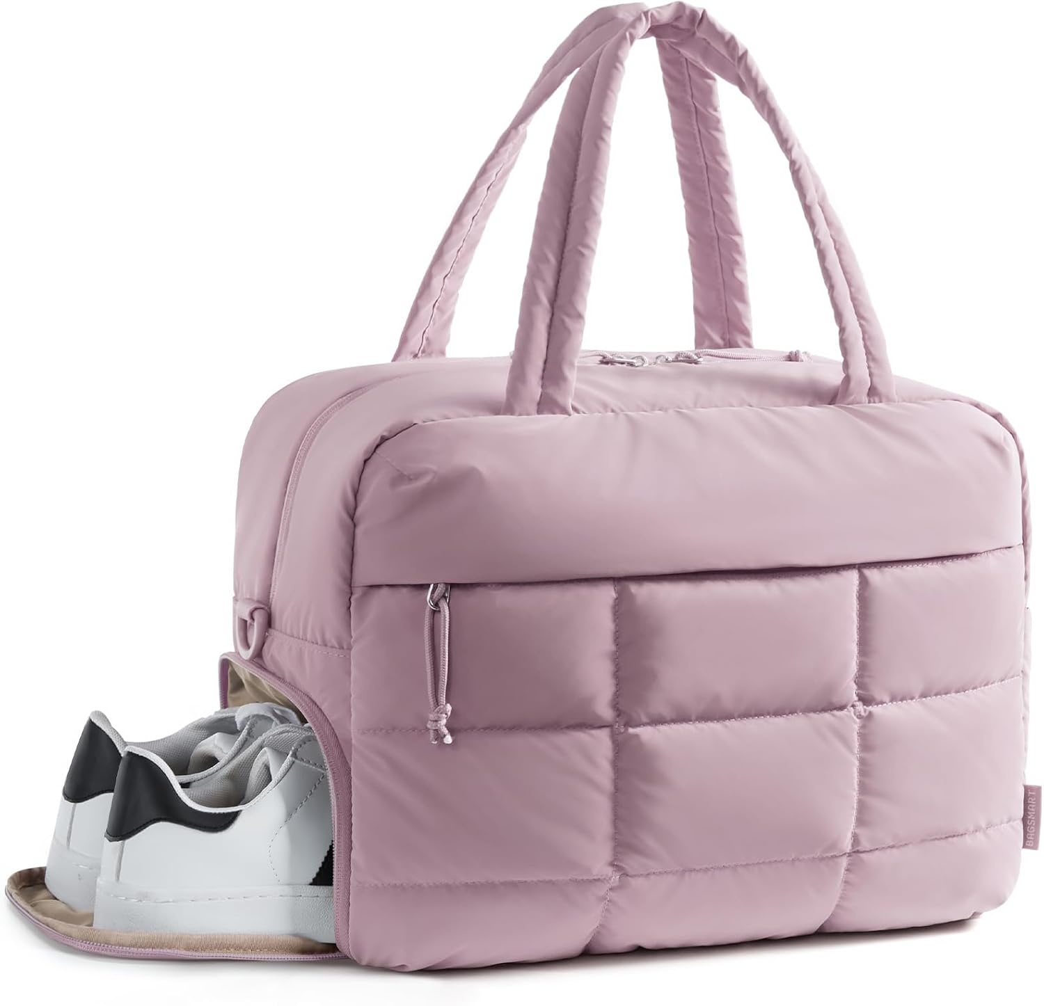 image:imageBAGSMART Gym Bag for Women Carry on Travel Duffel Bag Waterresistant Weekender with Shoe Compartment for Gym Travel Work Desert MediumMPurple
