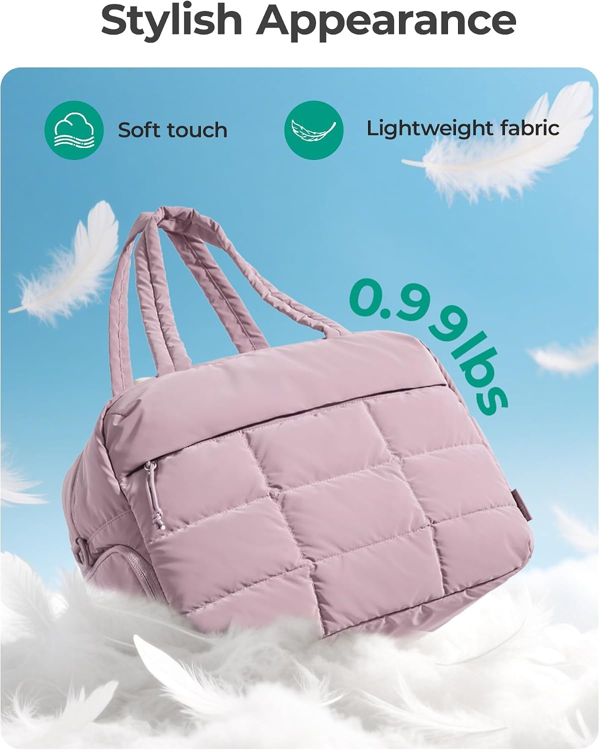 image:imageBAGSMART Gym Bag for Women Carry on Travel Duffel Bag Waterresistant Weekender with Shoe Compartment for Gym Travel Work Desert MediumMPurple