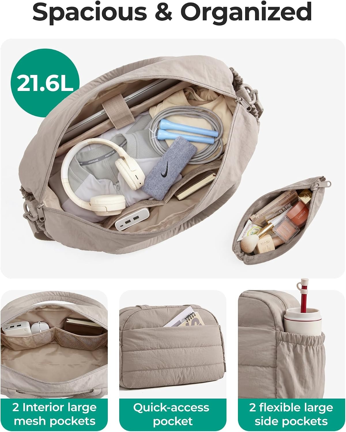 image:imageBAGSMART Gym Bag for Women Travel Duffle Bag for Travel Personal Item BagNavy Blue