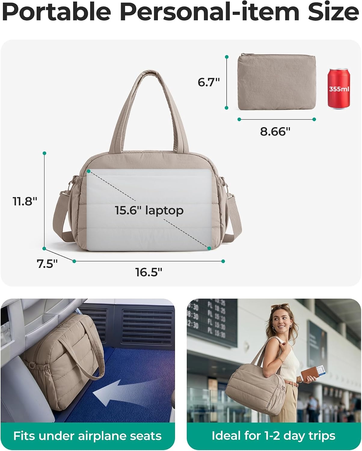 image:imageBAGSMART Gym Bag for Women Travel Duffle Bag for Travel Personal Item BagNavy Blue
