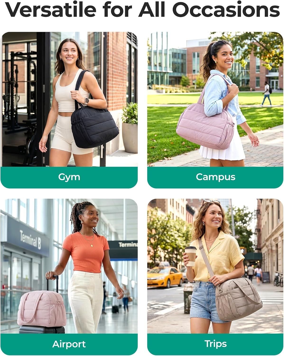 image:imageBAGSMART Gym Bag for Women Travel Duffle Bag for Travel Personal Item BagNavy Blue
