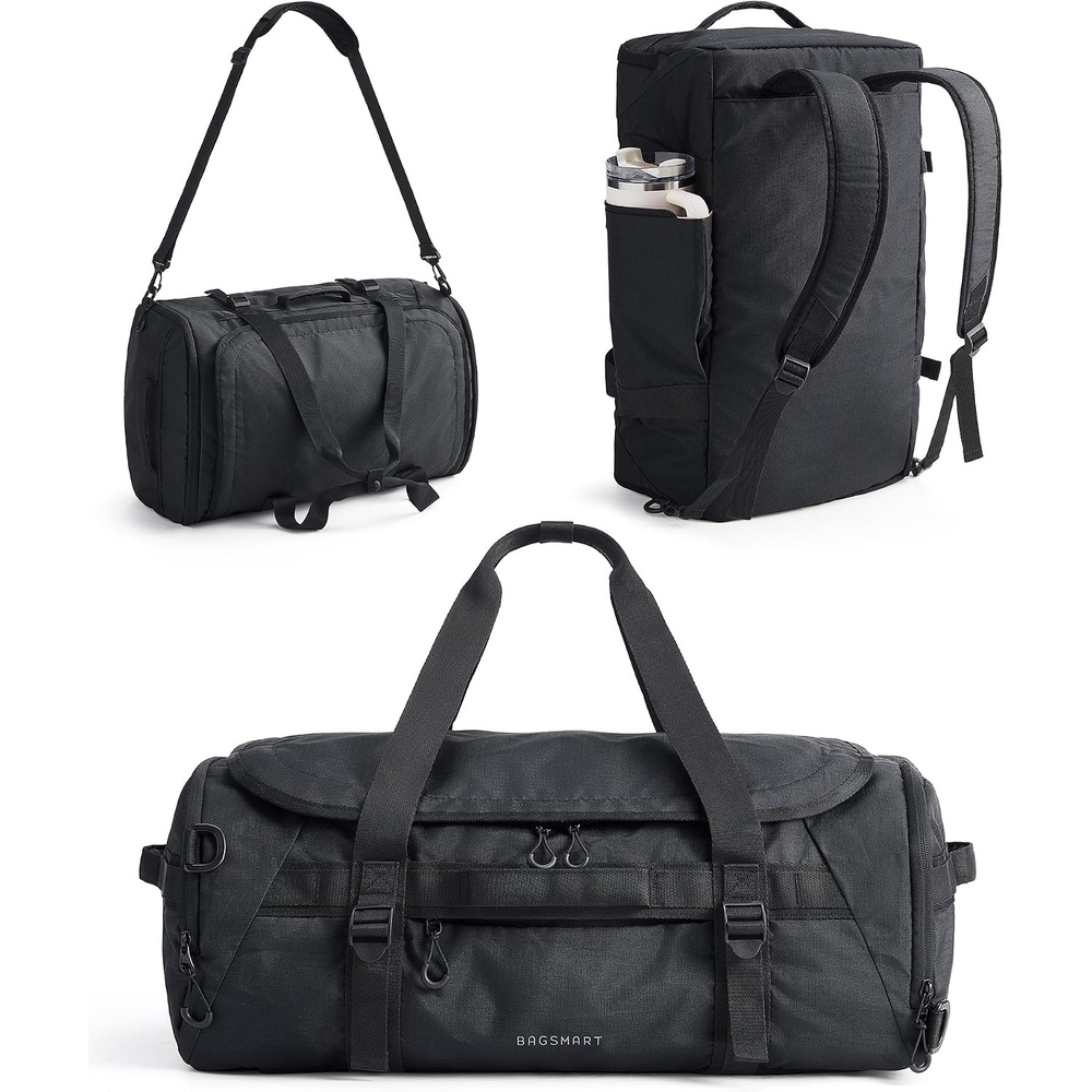 image:imageBAGSMART 4IN1 Duffle Bag for Travel 40L Gym Bag Workout with Wet PocketBlack
